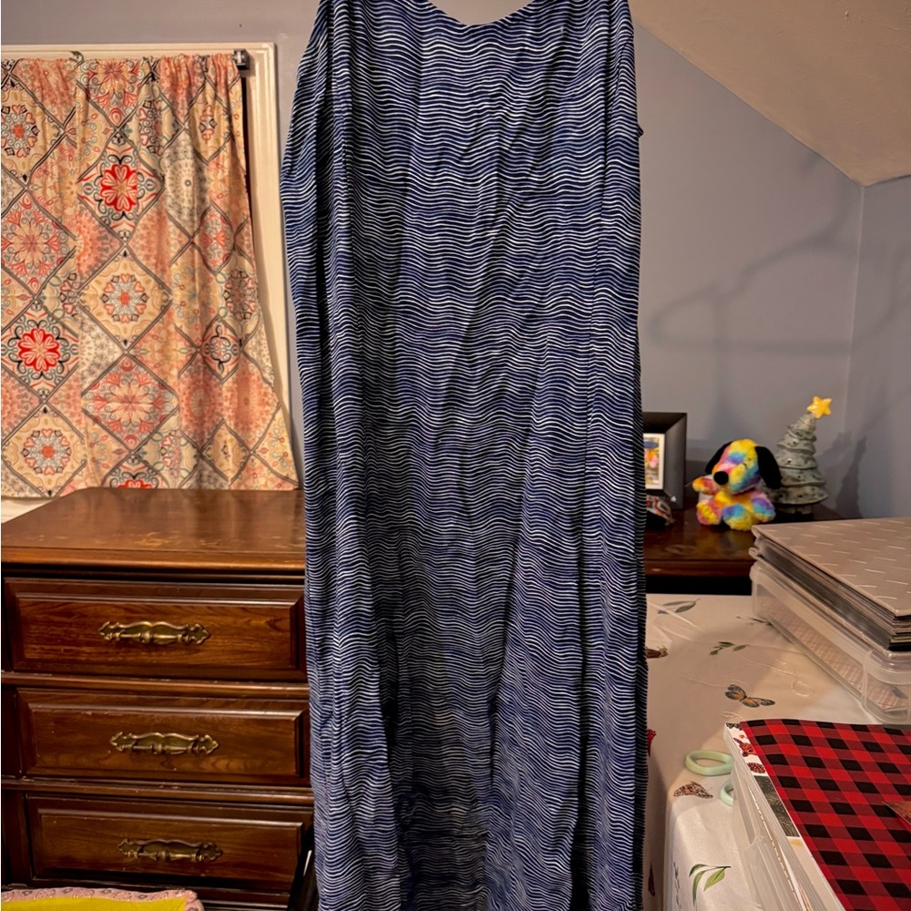 Stylish Blue Patterned Old Navy Dress